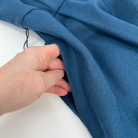 ModCloth Wool Blend Dress Sz 10 Blue A Line Sleeveless Tank Knee Length Pockets - Picture 5 of 11